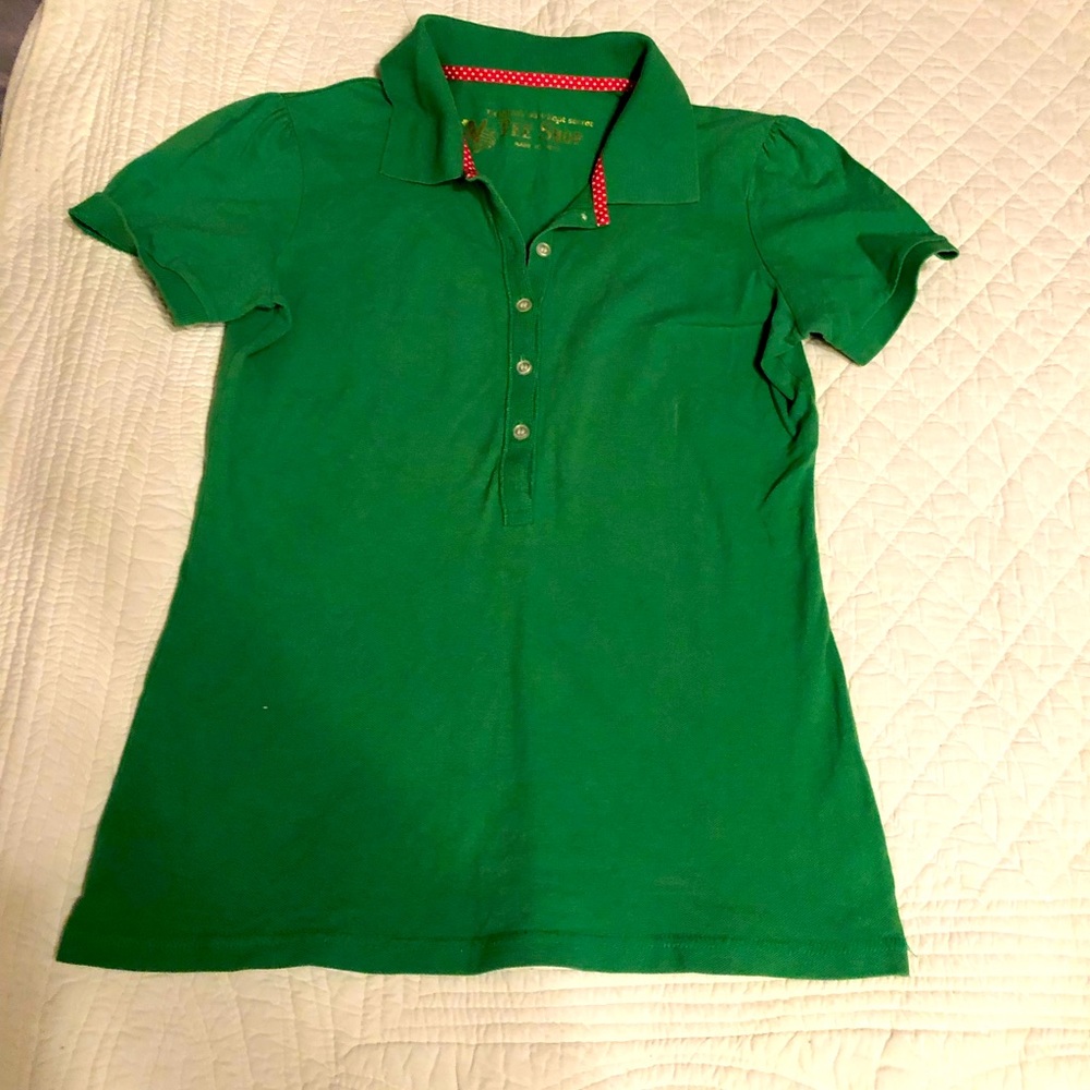 Bright green ladies polo